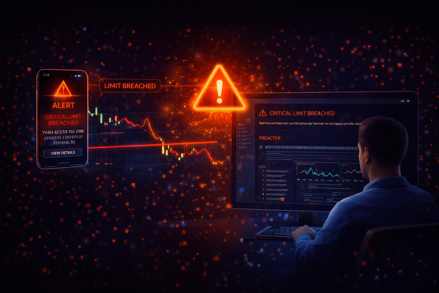 Critical threshold alerts visual