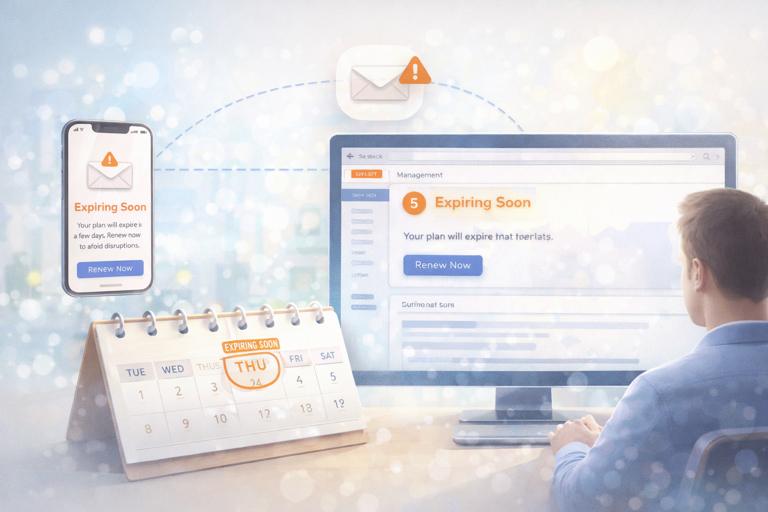 Plan-end warning logic visual