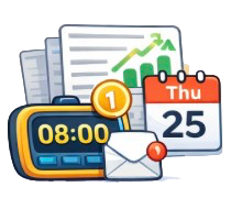 Daily report at 08:00 icon